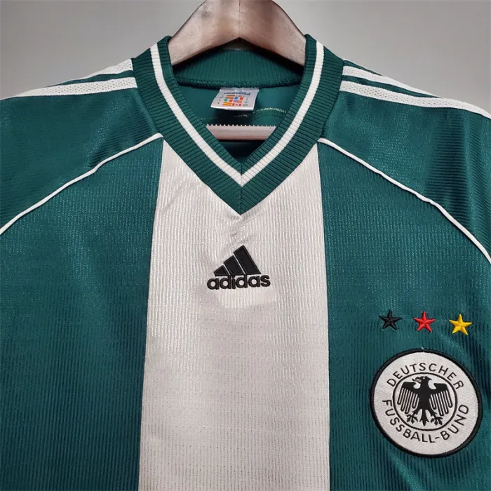 Camiseta de fútbol retro del equipo de fútbol de Alemania, camiseta de visitante, kit de 1998