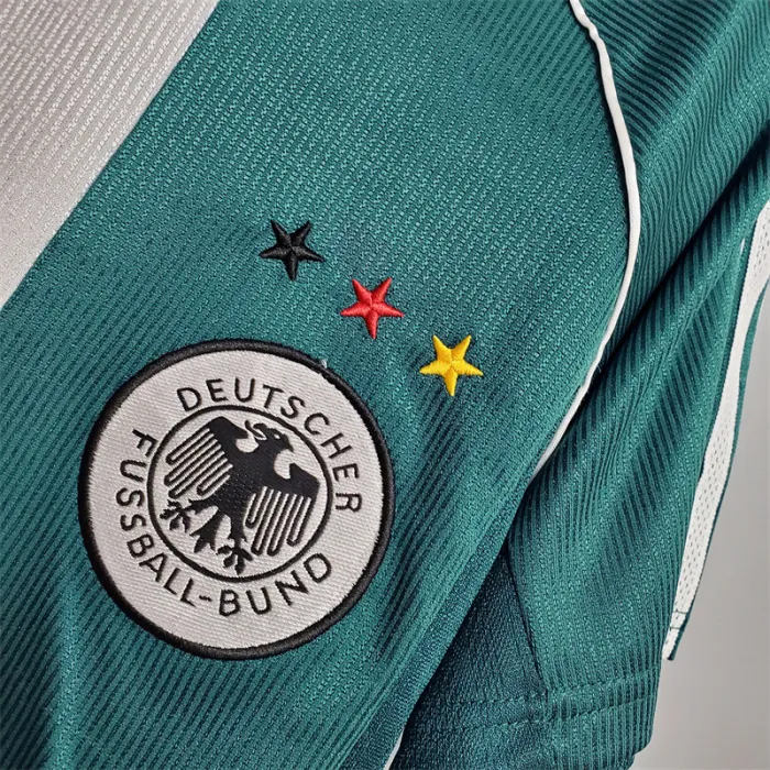 Camiseta de fútbol retro del equipo de fútbol de Alemania, camiseta de visitante, kit de 1998