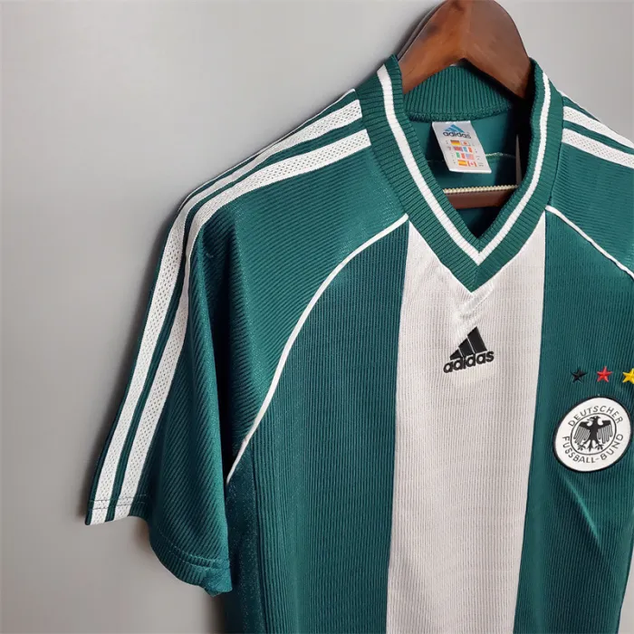 Camiseta de fútbol retro del equipo de fútbol de Alemania, camiseta de visitante, kit de 1998