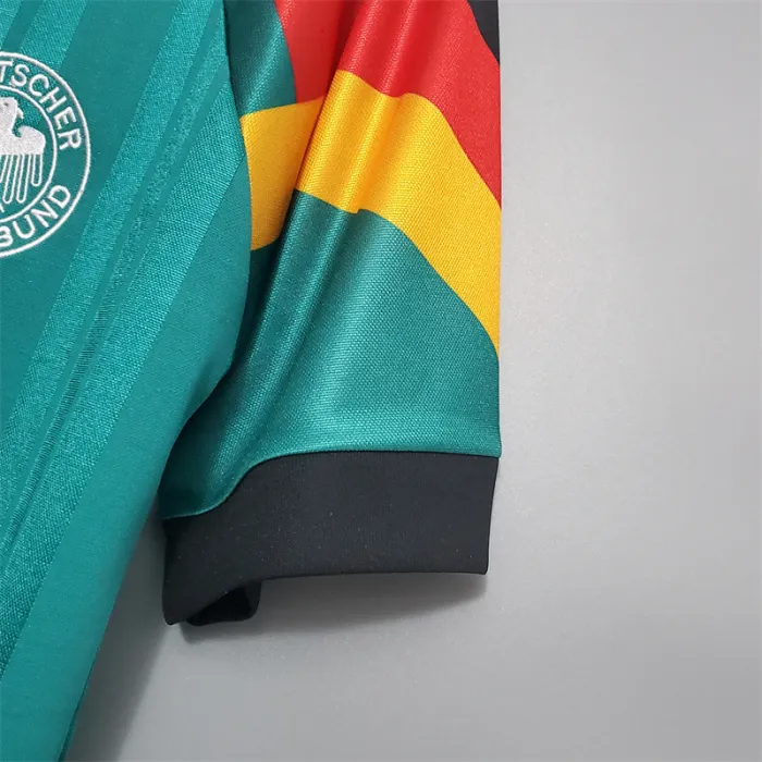 Camiseta de fútbol retro del equipo de fútbol de Alemania, camiseta de visitante, kit de 1992