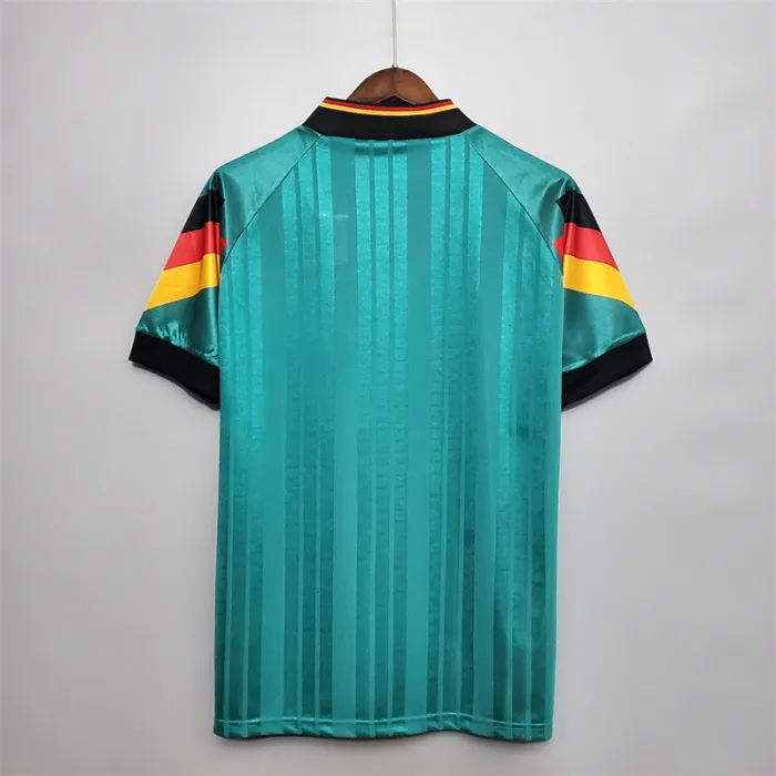 Camiseta de fútbol retro del equipo de fútbol de Alemania, camiseta de visitante, kit de 1992