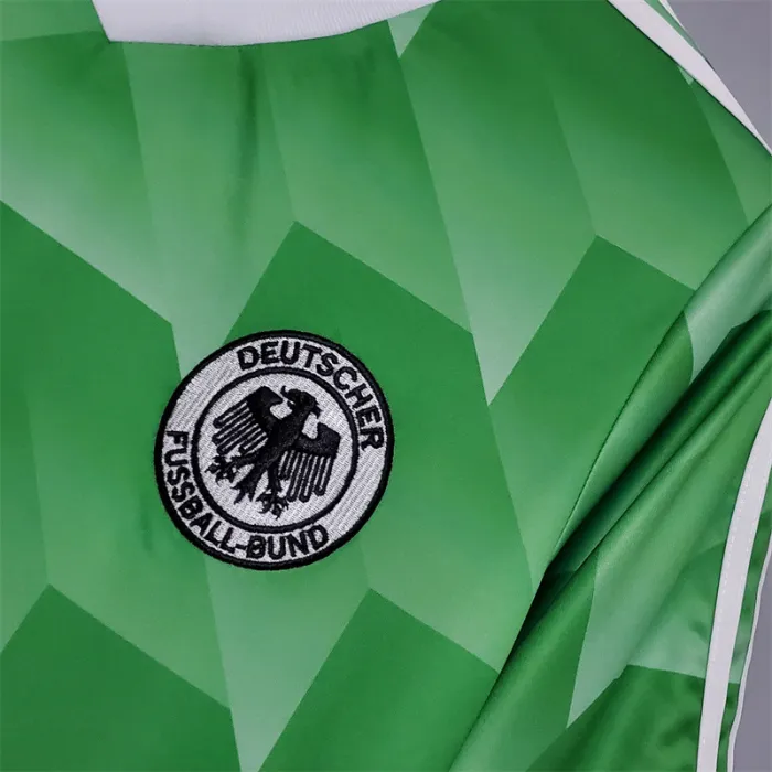 Camiseta de fútbol retro del equipo de fútbol de Alemania, camiseta de visitante, kit de 1988