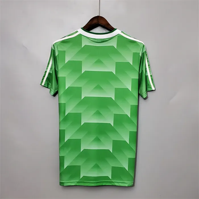 Camiseta de fútbol retro del equipo de fútbol de Alemania, camiseta de visitante, kit de 1988