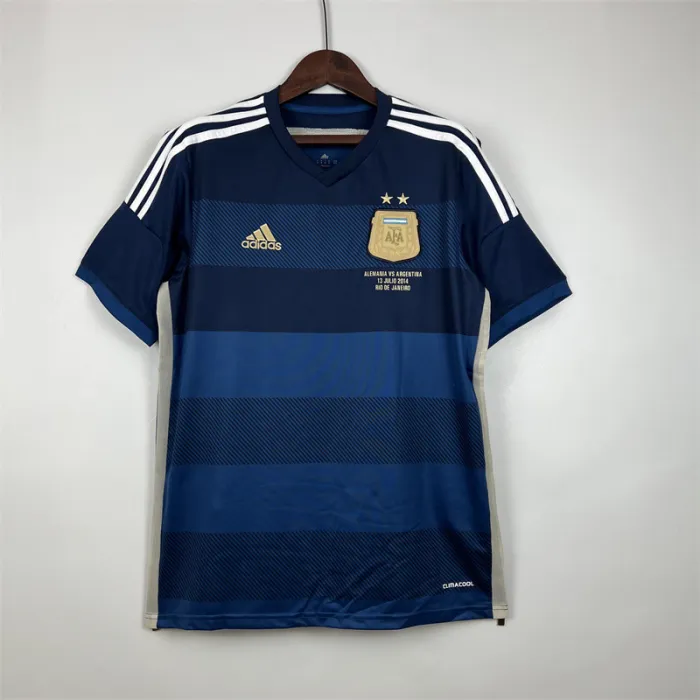 Camiseta de fútbol retro del equipo de fútbol de Argentina 2014