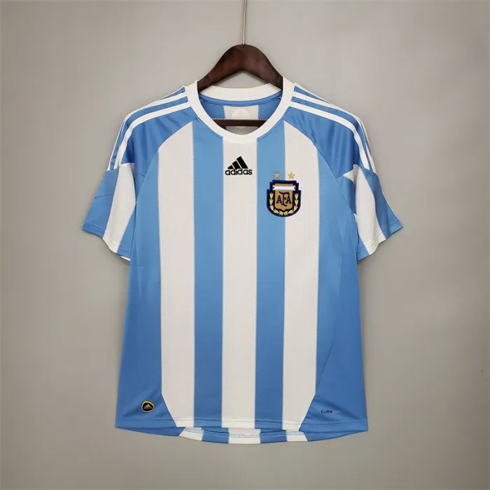 Camiseta de fútbol retro del equipo de fútbol de Argentina 2010