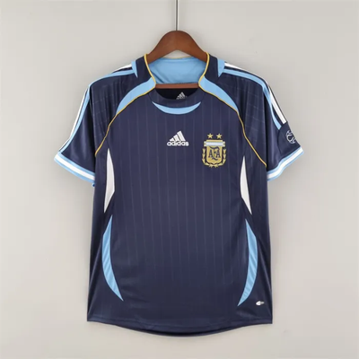 Camiseta de visitante de Argentina 2006, camiseta retro de fútbol