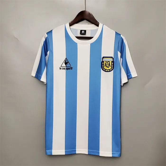 Argentina Jersey Home Kit 1986 Retro Football Team Soccer Shirt