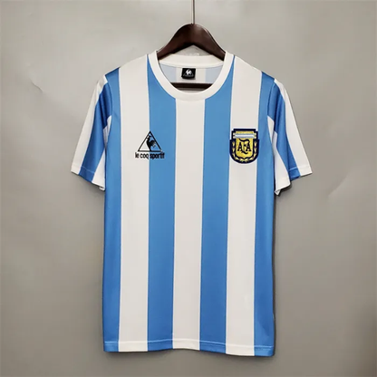 Argentina Jersey Home Kit 1986 Retro Football Team Soccer Shirt