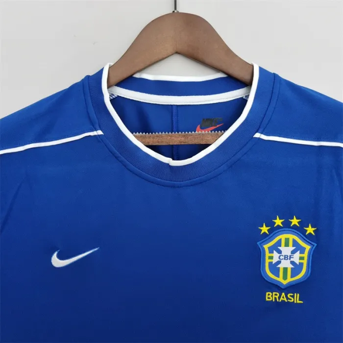 Brazil Jersey Away Kit 1998 Retro Football Team Soccer Shirt