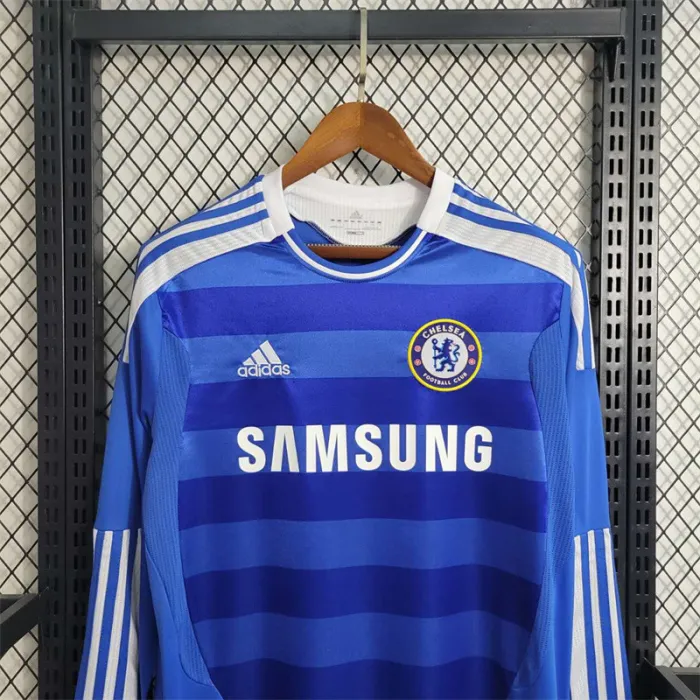 Chelsea Jersey Home Kit 2011 2012 Retro Long Sleeves Football Team Soccer Shirt