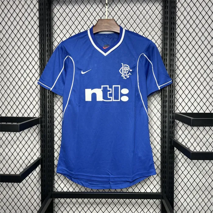 Camiseta de fútbol retro de local del Rangers 1999-2001