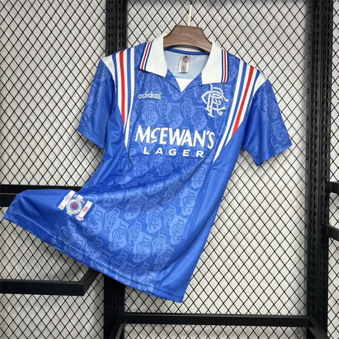 Camiseta de fútbol retro de local del Rangers 1996-1997