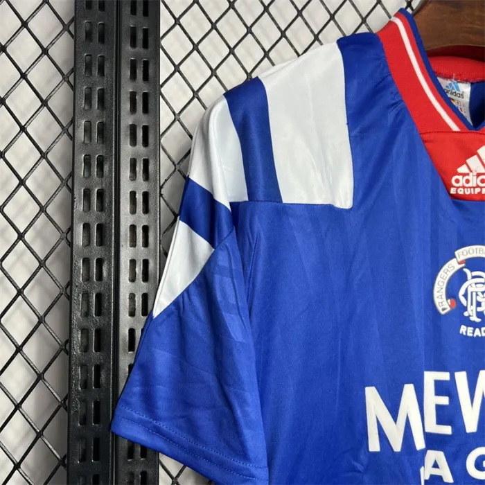 Camiseta de fútbol retro de local del Rangers 1992-1994