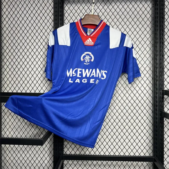 Camiseta de fútbol retro de local del Rangers 1992-1994