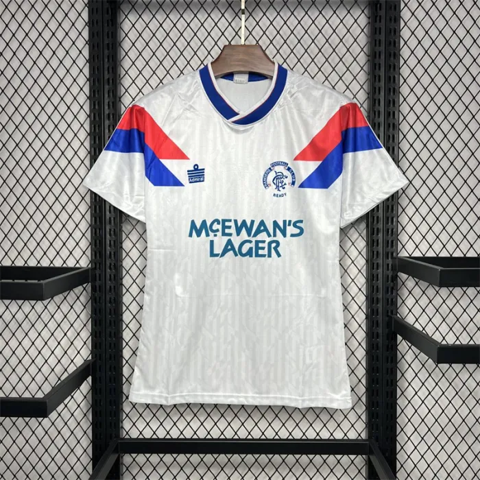 Camiseta de fútbol retro de visitante del Rangers 1990-1992