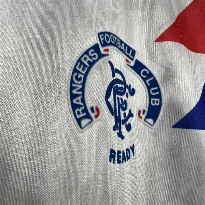 Camiseta de fútbol retro de visitante del Rangers 1990-1992