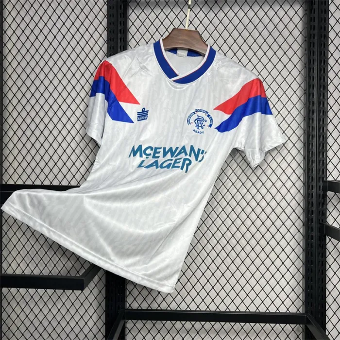 Camiseta de fútbol retro de visitante del Rangers 1990-1992