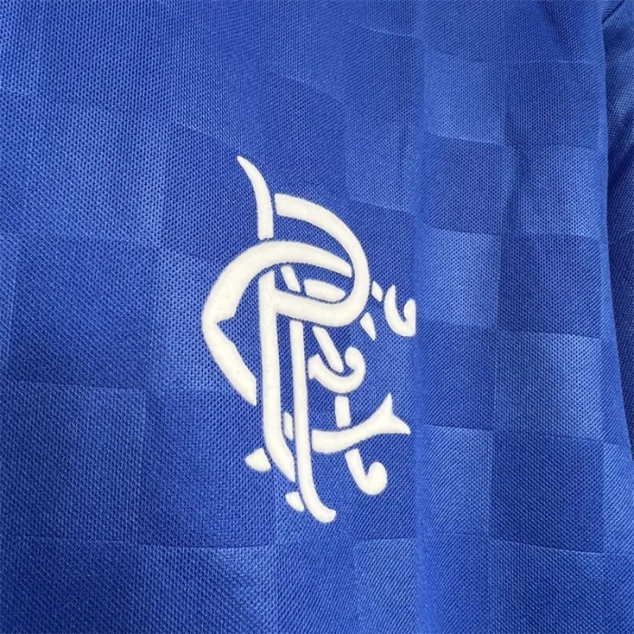 Camiseta de fútbol retro de local del Rangers 1987-1990