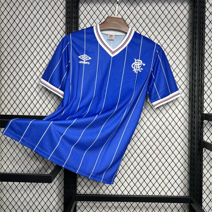 Camiseta de fútbol retro de local del Rangers 1982-1984