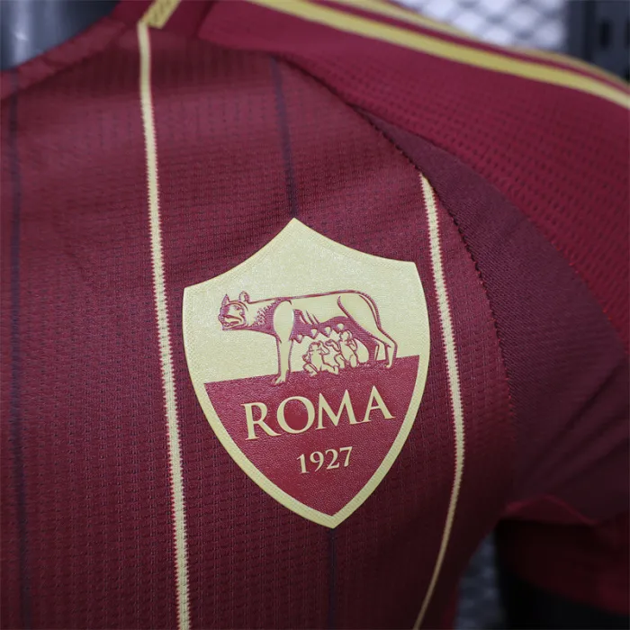 Versión de jugador Camiseta de fútbol AS Roma Home Kit 24/25