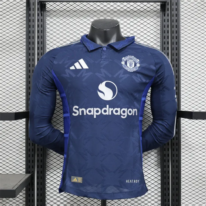 Player Manchester United Away Kit 24/25 Football Jersey Long Sleeves