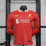 Player Version Liverpool Home Jersey 24/25 Football Kit Long Sleeves - PalmSportss