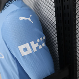Player Version Manchester City Home Kit 24/25 Football Jersey Long Sleeves - PalmSportss