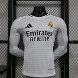 Player Version Real Madrid Home Kit 24/25 Football Jersey Long Sleeves - PalmSportss
