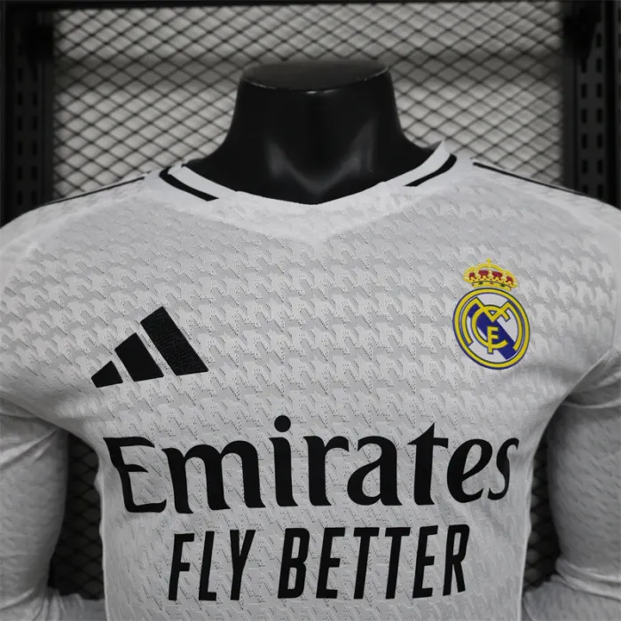 Player Version Real Madrid Home Kit 24/25 Football Jersey Long Sleeves