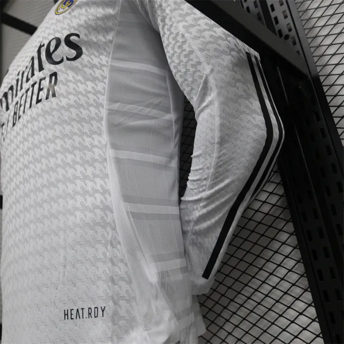 Player Version Real Madrid Home Kit 24/25 Football Jersey Long Sleeves