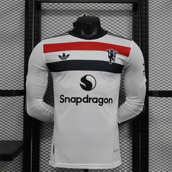 Camiseta de fútbol de manga larga del Manchester United 24/25, tercera equipación, versión para jugadores