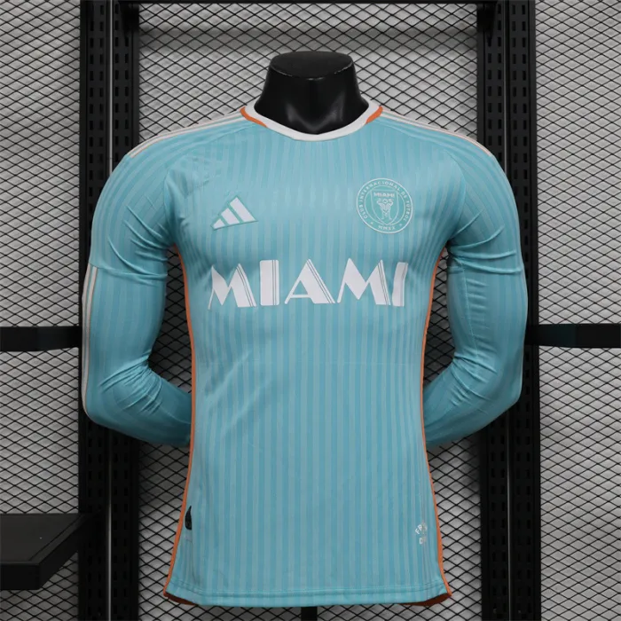 Camiseta de fútbol de manga larga de Messi para el Inter de Miami, tercera equipación 24/25
