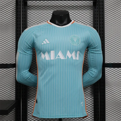 Camiseta de fútbol de manga larga de Messi para el Inter de Miami, tercera equipación 24/25