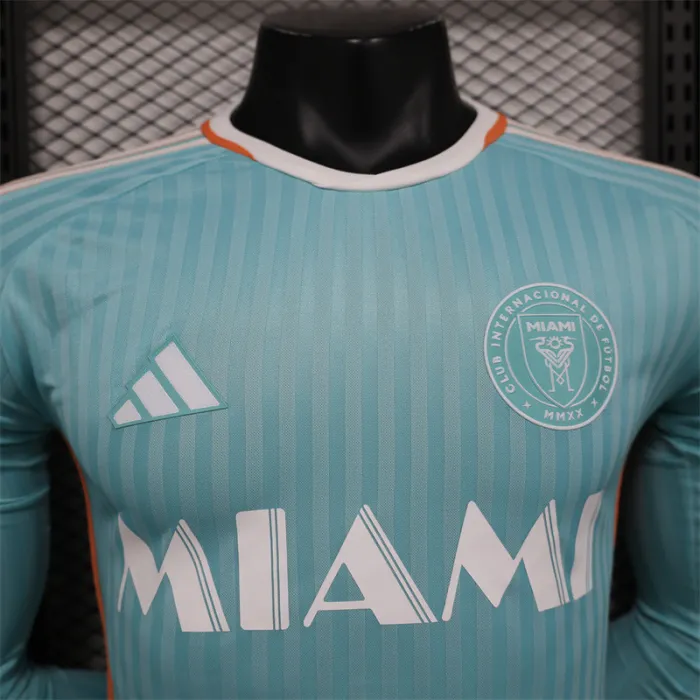 Camiseta de fútbol de manga larga de Messi para el Inter de Miami, tercera equipación 24/25