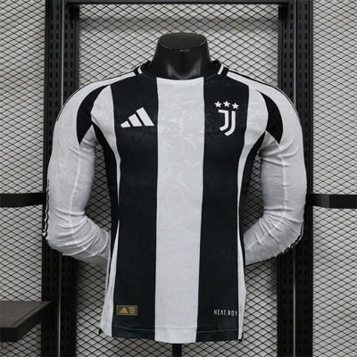 Versión para jugadores Camiseta local de la Juventus 24/25 Kit de fútbol Manga larga