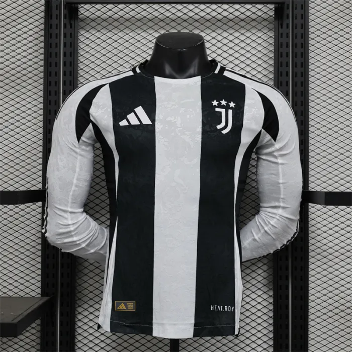 Versión para jugadores Camiseta local de la Juventus 24/25 Kit de fútbol Manga larga