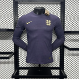Player England Away Kit 24/25 Euro Cup 2024 Long Sleeves Football Jersey - PalmSportss