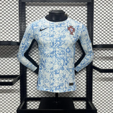 Player Portugal Away Kit 24/25 Euro Cup 2024 Football Jersey Long Sleeves - PalmSportss