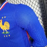 Player France Home Kit 24/25 Euro Cup 2024 Long Sleeves Football Jersey - PalmSportss