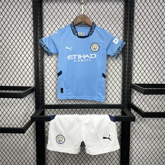 Kids Manchester City Home Kit 24/25 Football Jersey