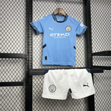 Kids Manchester City Home Kit 24/25 Football Jersey - PalmSportss