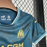 Kids Marseille Away Jersey 24/25 Football Kit - PalmSportss
