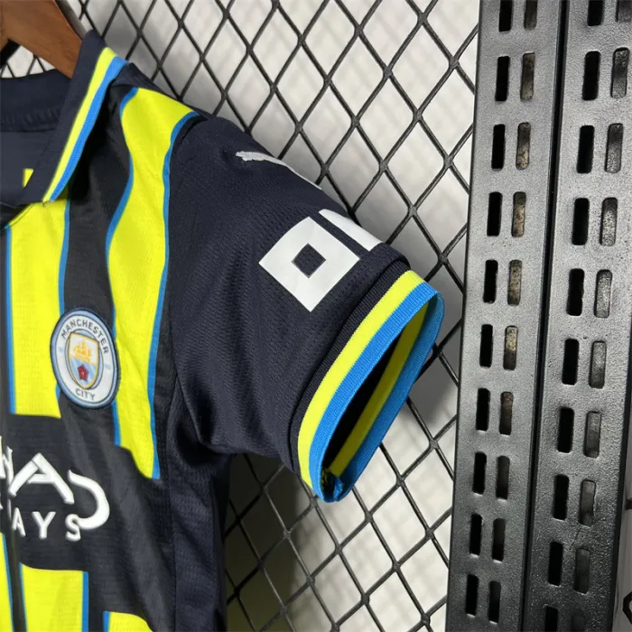 Kids Manchester City Away Jersey 24/25 Football Kit
