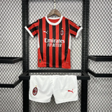 Kids AC Milan Home Jersey 24/25 Football Kit - PalmSportss