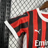 Kids AC Milan Home Jersey 24/25 Football Kit - PalmSportss