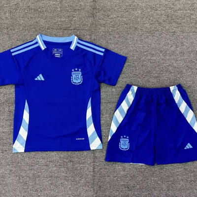 Camiseta de fútbol de visitante de Argentina para niños 24/25 Copa América 2024