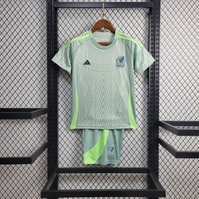 Camiseta de fútbol de visitante de México para niños 24/25 Copa América 2024