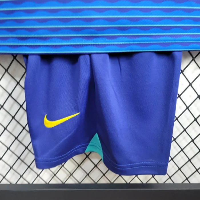 Camiseta de fútbol de visitante de Brasil para niños 24/25 Copa América 2024