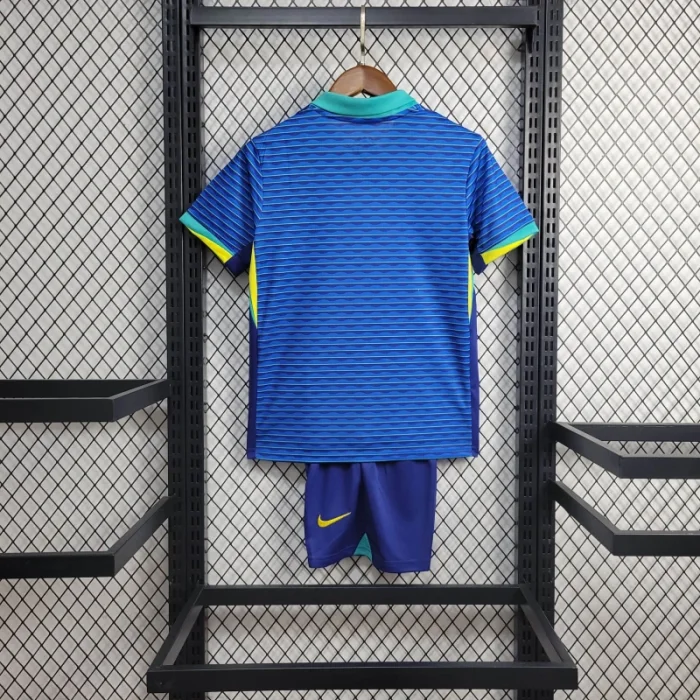 Camiseta de fútbol de visitante de Brasil para niños 24/25 Copa América 2024