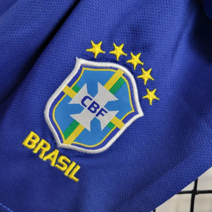 Camiseta de fútbol de visitante de Brasil para niños 24/25 Copa América 2024